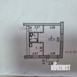 1-к квартира, вторичка, 32м2, 5/5 этаж