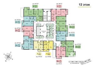2-к квартира, вторичка, 52м2, 12/21 этаж