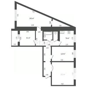 4-к квартира, вторичка, 88м2, 8/10 этаж