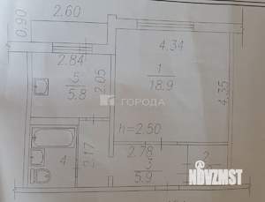 1-к квартира, вторичка, 36м2, 2/9 этаж