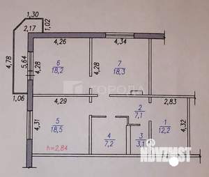 2-к квартира, вторичка, 85м2, 9/11 этаж