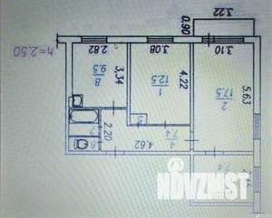 3-к квартира, вторичка, 59м2, 2/9 этаж