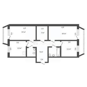 3-к квартира, вторичка, 93м2, 8/18 этаж
