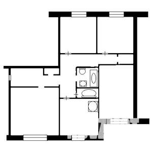 4-к квартира, вторичка, 79м2, 9/9 этаж