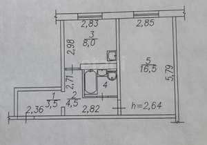 1-к квартира, вторичка, 35м2, 8/10 этаж