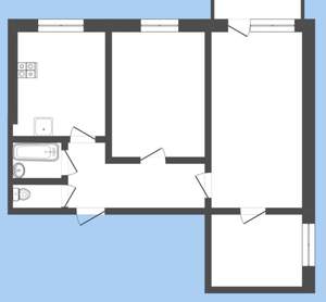 3-к квартира, вторичка, 58м2, 8/9 этаж