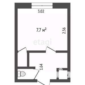 Студия квартира, вторичка, 12м2, 5/5 этаж