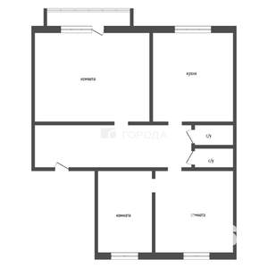 3-к квартира, вторичка, 65м2, 2/9 этаж