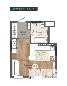 1-к квартира, вторичка, 31м2, 11/12 этаж