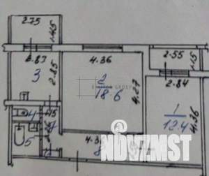 2-к квартира, вторичка, 57м2, 2/9 этаж