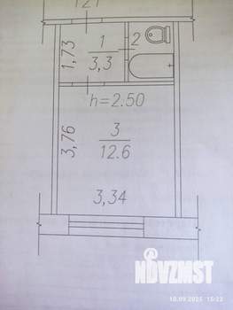 Студия квартира, вторичка, 18м2, 2/5 этаж