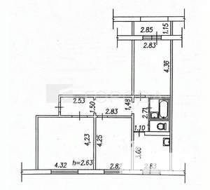 3-к квартира, вторичка, 66м2, 8/9 этаж