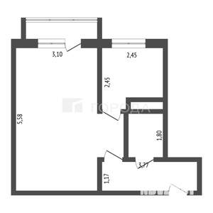 1-к квартира, вторичка, 31м2, 3/5 этаж