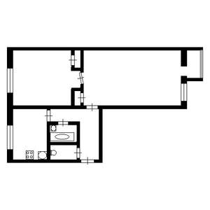 2-к квартира, вторичка, 46м2, 2/5 этаж