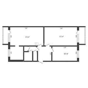 3-к квартира, вторичка, 61м2, 3/5 этаж