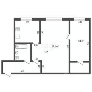 2-к квартира, вторичка, 44м2, 2/5 этаж