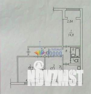 3-к квартира, вторичка, 69м2, 9/10 этаж