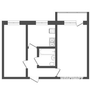 2-к квартира, вторичка, 46м2, 3/5 этаж
