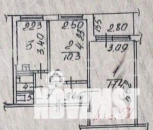 2-к квартира, вторичка, 44м2, 1/10 этаж