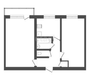 2-к квартира, вторичка, 46м2, 5/5 этаж