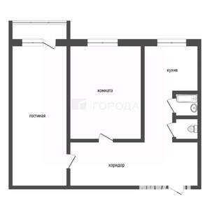 2-к квартира, вторичка, 44м2, 3/5 этаж