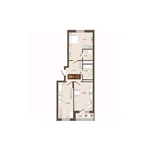2-к квартира, вторичка, 71м2, 15/16 этаж