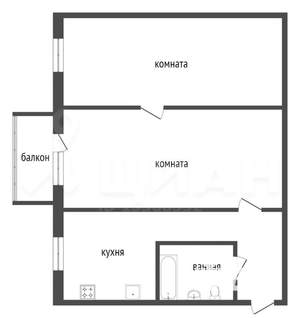 2-к квартира, вторичка, 48м2, 3/5 этаж