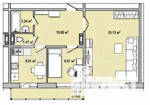 2-к квартира, вторичка, 58м2, 4/9 этаж
