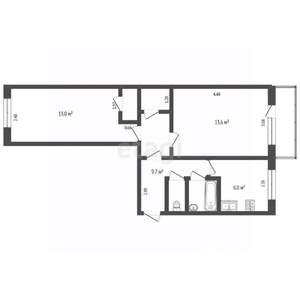 2-к квартира, вторичка, 45м2, 2/5 этаж