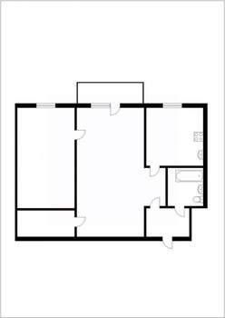 2-к квартира, вторичка, 45м2, 4/5 этаж