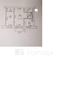 2-к квартира, вторичка, 43м2, 4/4 этаж
