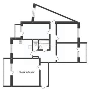 5-к квартира, вторичка, 88м2, 9/9 этаж