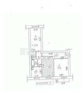 3-к квартира, вторичка, 78м2, 4/4 этаж