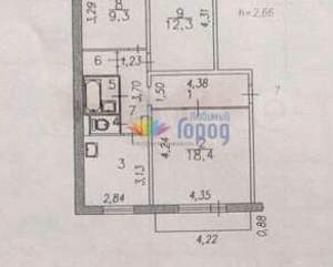 3-к квартира, вторичка, 65м2, 3/10 этаж