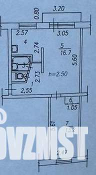 2-к квартира, вторичка, 45м2, 4/5 этаж