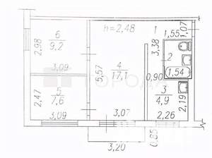 3-к квартира, вторичка, 47м2, 5/5 этаж