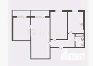 3-к квартира, вторичка, 56м2, 2/9 этаж