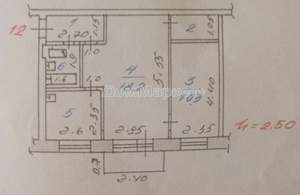 2-к квартира, вторичка, 44м2, 3/5 этаж