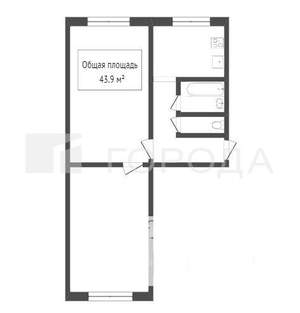 2-к квартира, вторичка, 47м2, 3/5 этаж