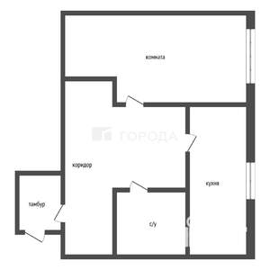 1-к квартира, вторичка, 33м2, 1/5 этаж