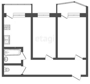 2-к квартира, вторичка, 57м2, 5/9 этаж