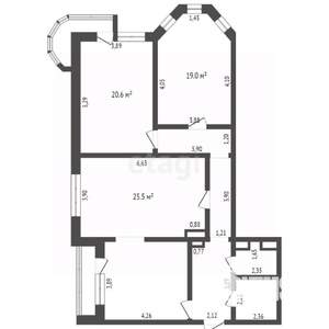 3-к квартира, вторичка, 113м2, 4/16 этаж