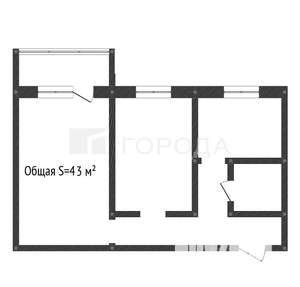 2-к квартира, вторичка, 43м2, 5/5 этаж