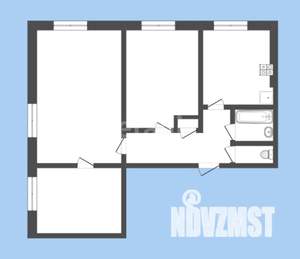 3-к квартира, вторичка, 57м2, 1/9 этаж