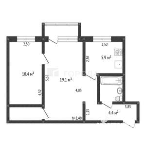 2-к квартира, вторичка, 45м2, 3/5 этаж