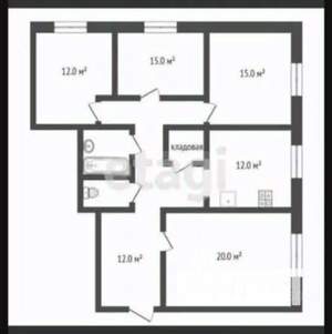 4-к квартира, вторичка, 107м2, 1/10 этаж