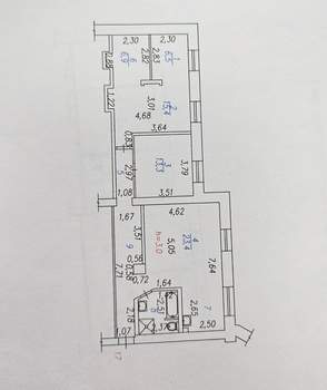 4-к квартира, вторичка, 93м2, 5/5 этаж