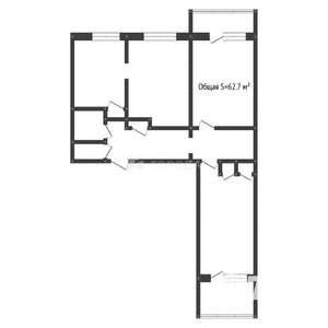 3-к квартира, вторичка, 63м2, 9/9 этаж